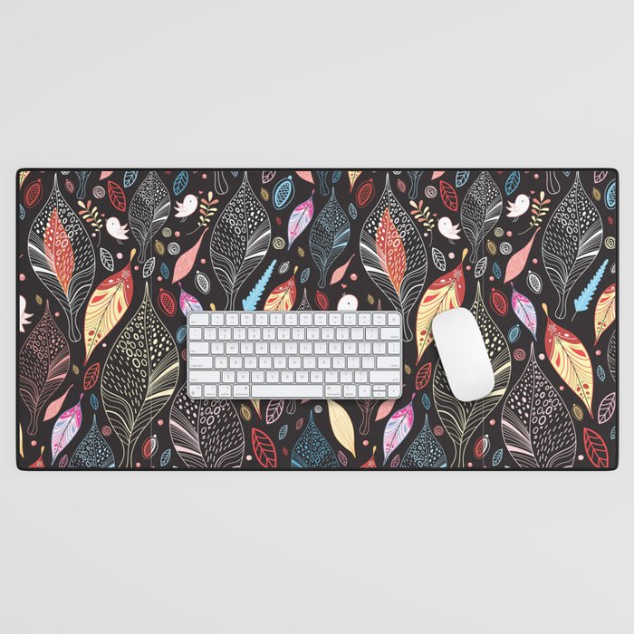 Autumn leaf texture Desk Mat