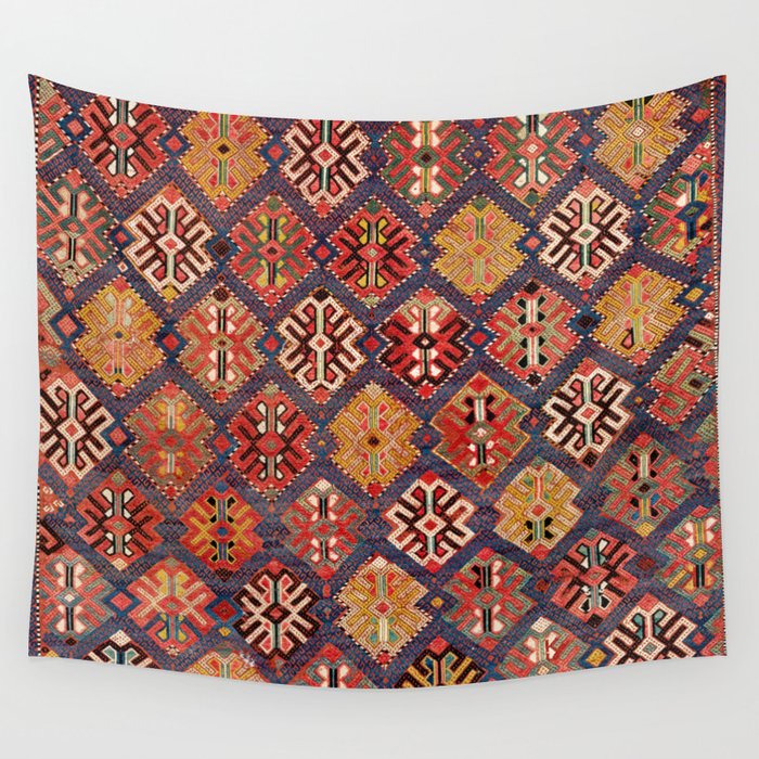 Azeri Zili Azerbaijan South Causasus Antique Rug Print Wall Tapestry