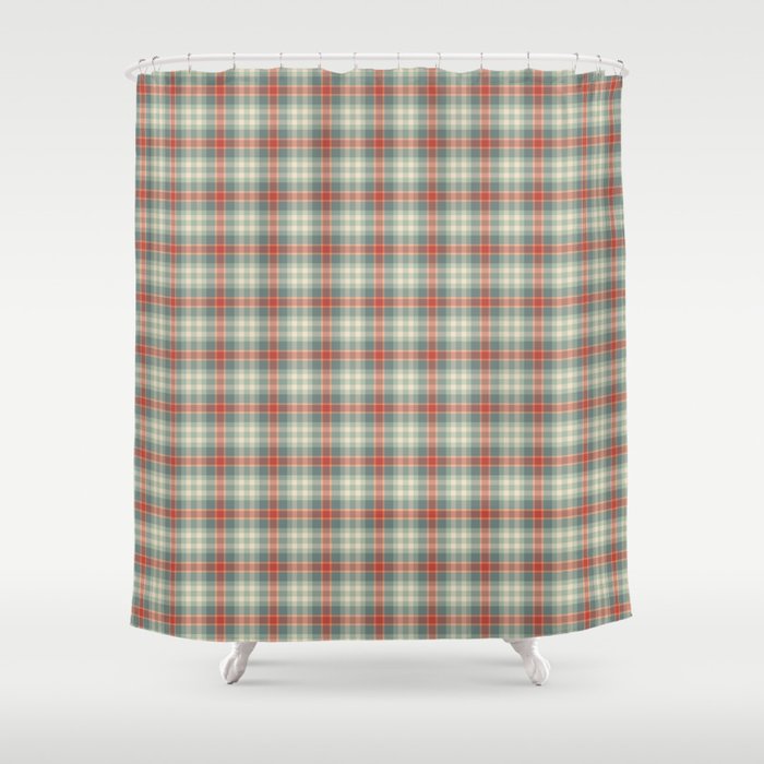 Classic Country House Plaid Tartan Pattern Shower Curtain