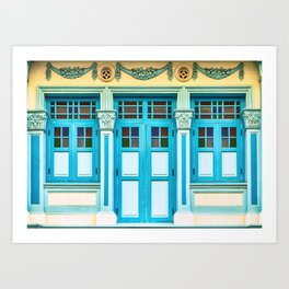 The Singapore Shophouse  Art Print