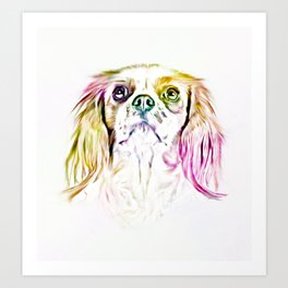 Cavalier King Charles Spaniel Dog Art Painting Art Print