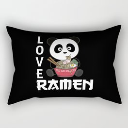 Ramen Japanese Noodles Sweet Panda Eats Ramen Rectangular Pillow
