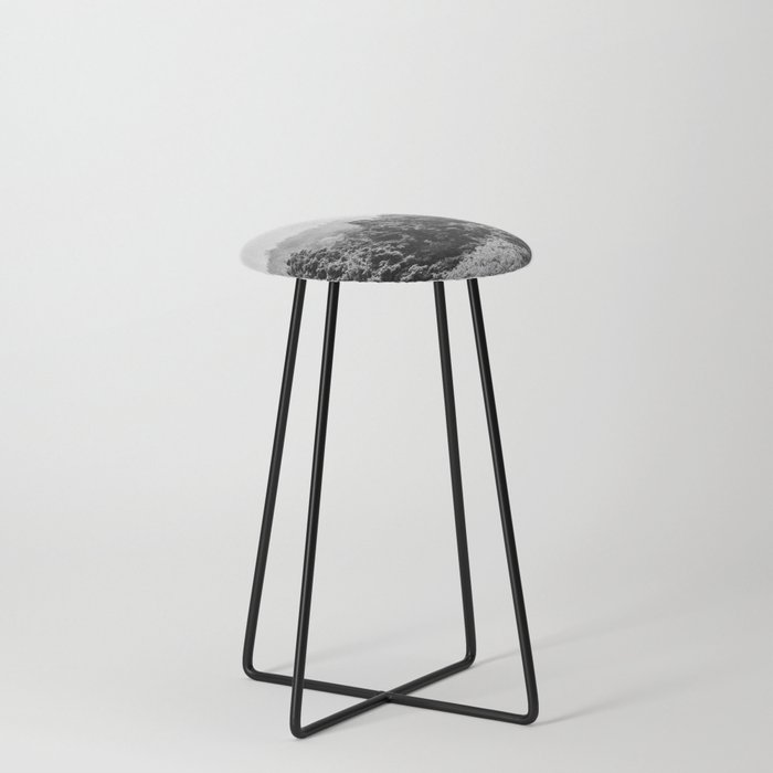 Forest in the Fog | Black and White | Travel Photography Counter Stool