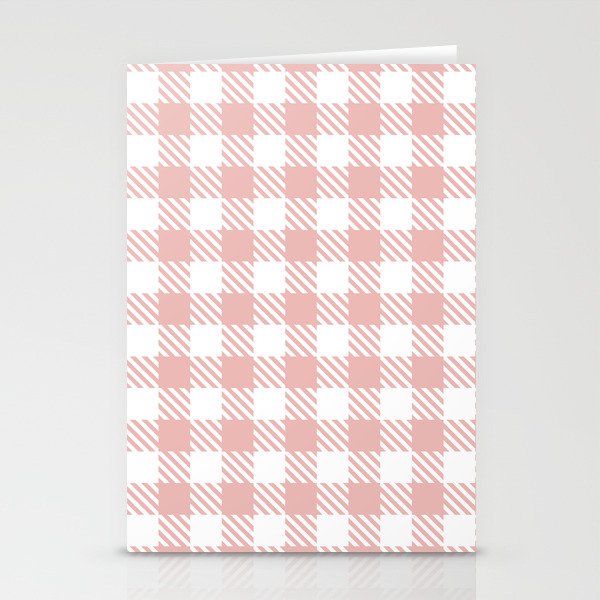 Plaid Pattern 512 Dusty Rose Stationery Cards