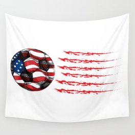 U.S.A Soccer Ball Flag Wall Tapestry