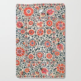 Shakhrisyabz Suzani  Uzbekistan Antique Floral Embroidery Print Cutting Board