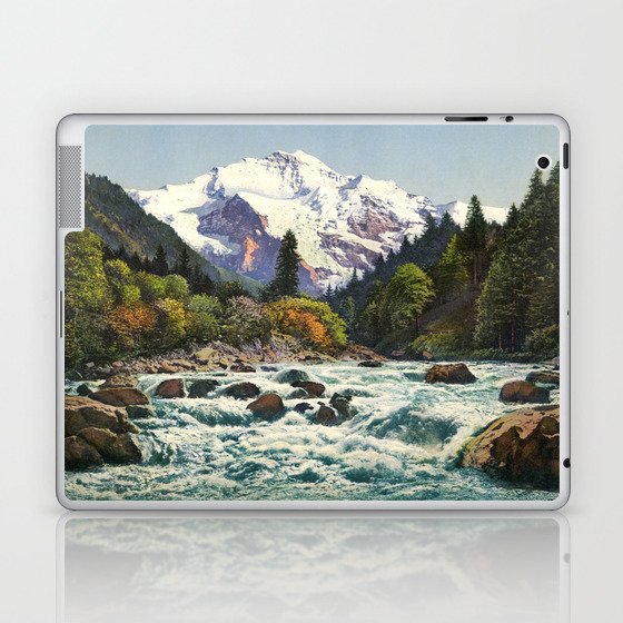Mountains Forest Rocky River Laptop & iPad Skin