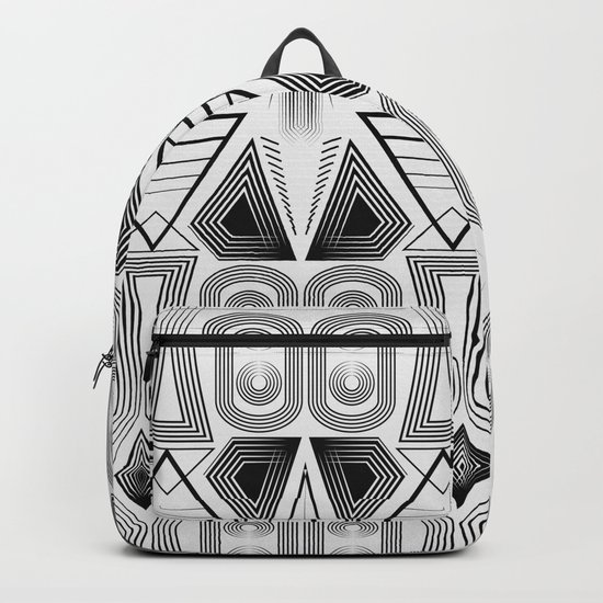 Art Deco. "Black and light gray" 28 . Backpack