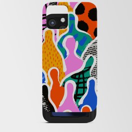 Colorful diverse people collage art pattern iPhone Card Case