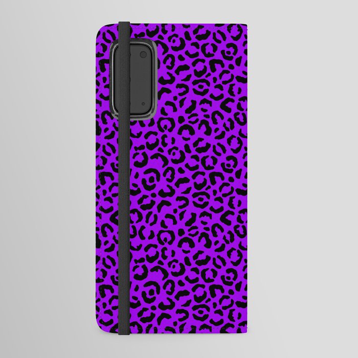 Neon Purple Leopard Skin Android Wallet Case