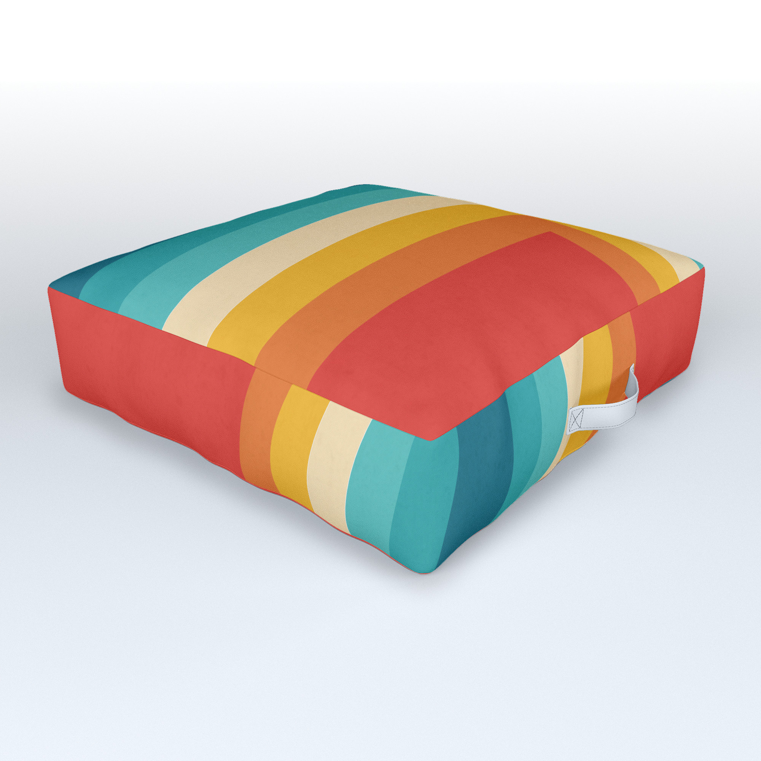 Colorful Retro Stripes 70s 80s Abstract Design Outdoor Floor