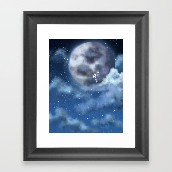 Starry Moonlight Framed Art Print