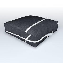 Black and White Abstract Minimalism Sketch Outdoor Floor Cushion