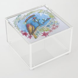 Rainbow Bird Acrylic Box