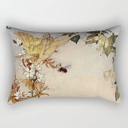 “Ariel and the Bee” Fairy Tale Art by Edmund Dulac Rectangular Pillow