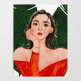 Leaf and beauty  Poster