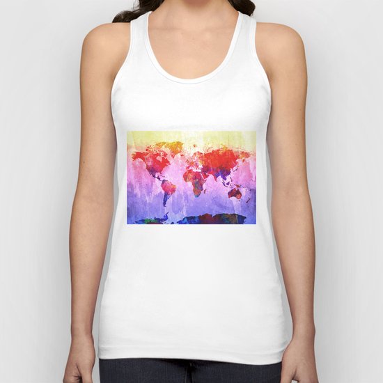 world map Unisex Tank Top