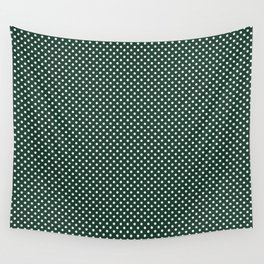 Small teal and white vintage polka dots Wall Tapestry