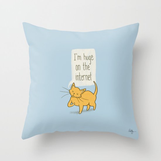 Huge on the Internet Throw Pillow