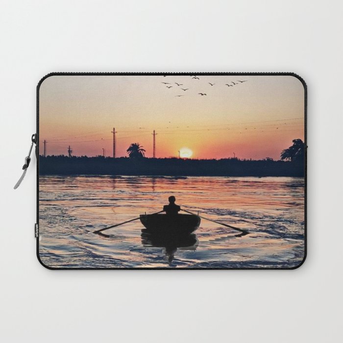 Sunset of the Nile river in Egypt. Laptop Sleeve