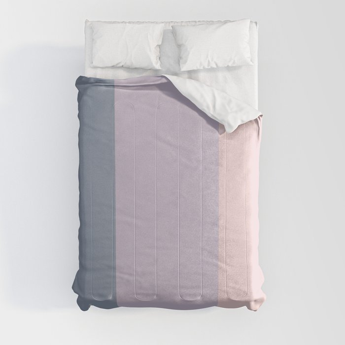  Vertical lines: Pastel Rose colors pattern palette Comforter