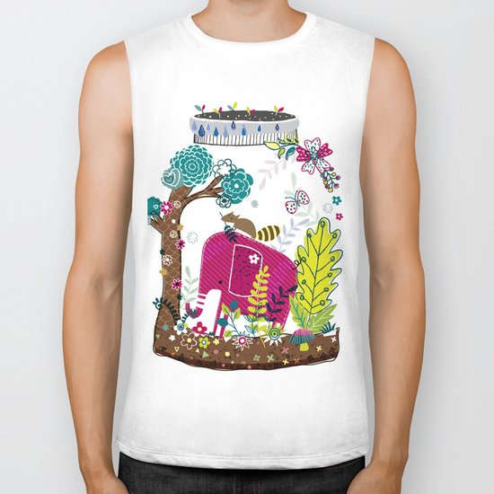 Elephant in a jar Biker Tank