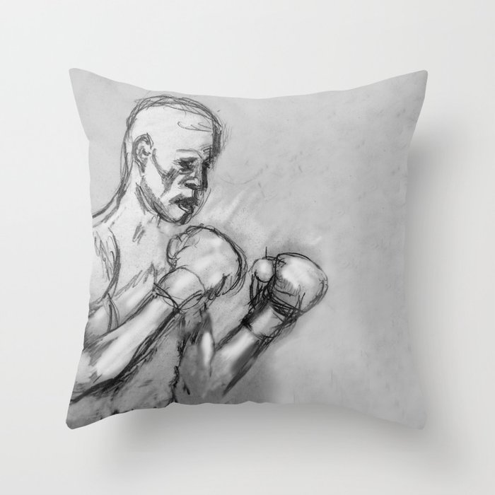 prizefighter sports boxing design Throw Pillow