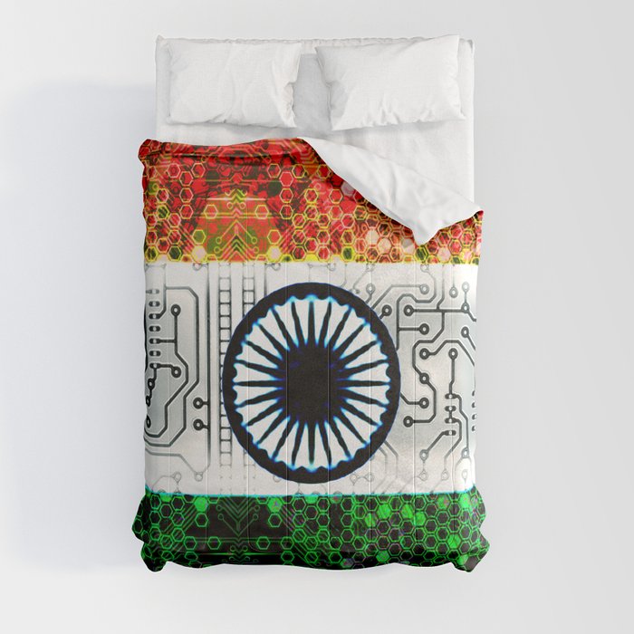 circuit board india (flag) Comforter
