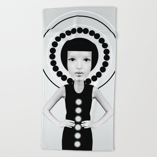porcelain face Beach Towel