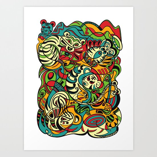 Tiger - 12 Animal Signs Art Print