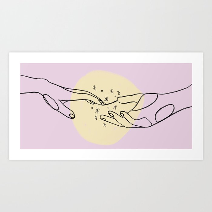 The Spark Between the Touch Of Our Hands Art Print
