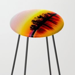 Sunset Blue Yellow Orange Sky Counter Stool