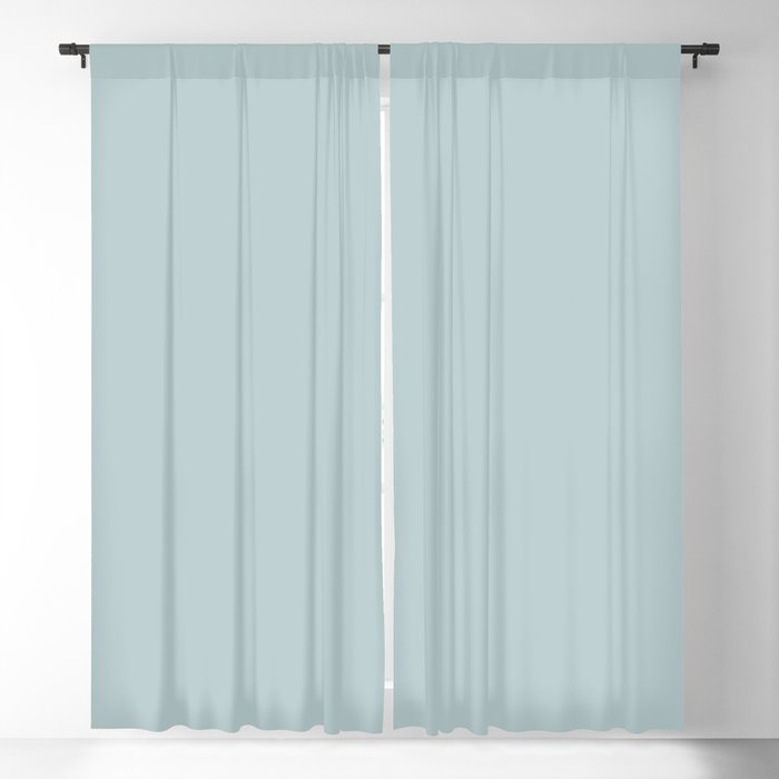 Soft Pastel Blue Solid Color Pairs To Behr's 2021 Trending Color Dayflower MQ3-54 Blackout Curtain