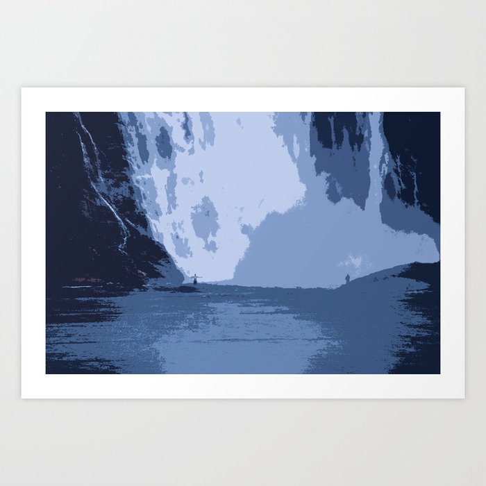 Frozen Waterfall  Art Print