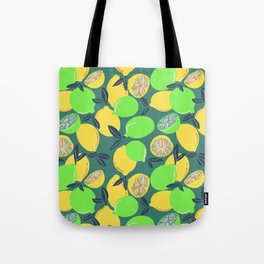 When Life Gives You Lemons dk green Tote Bag