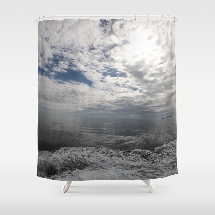 Clouds and sea serenity Shower Curtain