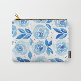 Blue Roses Carry-All Pouch