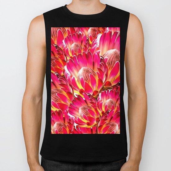 Pink Flower 9 Biker Tank