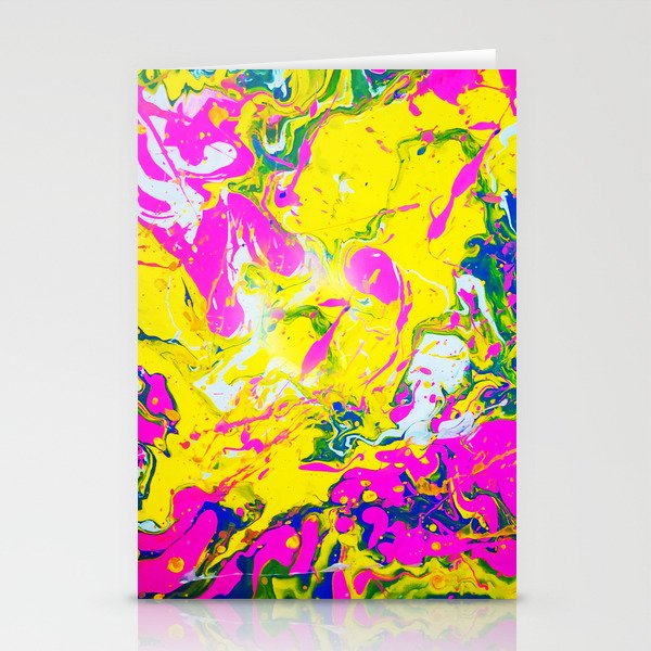 Pouring Acrylic Art Stationery Cards