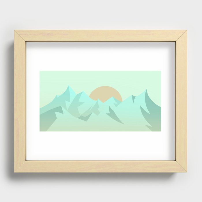 Mountain range Recessed Framed Print
