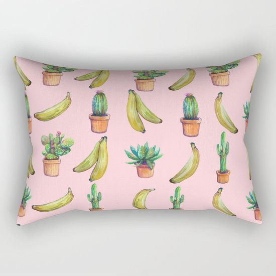 For Her (cactus and Bananas) Rectangular Pillow