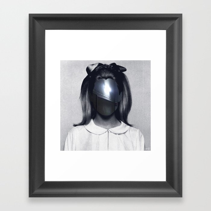 Fear collage Framed Art Print