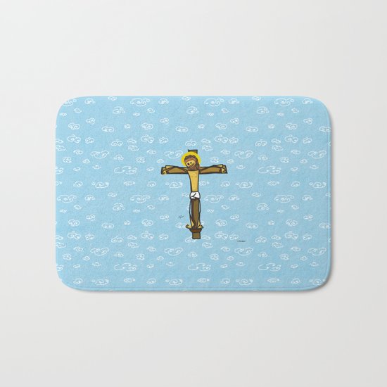 Jesus smiling Bath Mat
