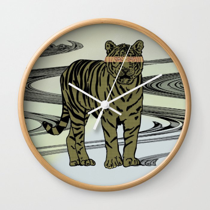 Graphic Tiger Glitch Wall Clock