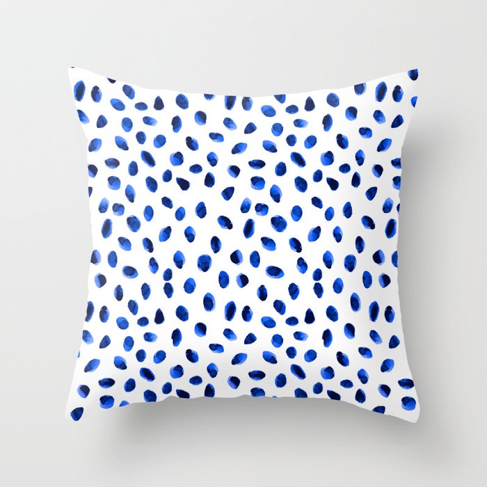 Seeing Blue Spots Throw Pillow