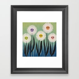 Together we are strong Framed Art Print | Colorful, Digital, Vintage, Daisy, Friendship, Community, Floral, Nature, Flower, Curated 