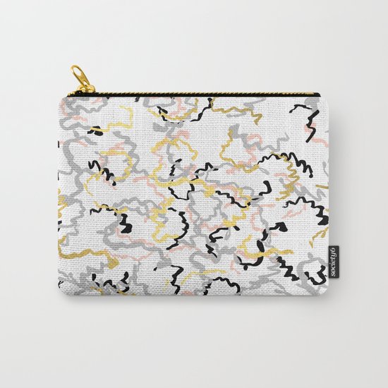 Mikki - gold pastel rose pink abstract painting brushstrokes minimal modern urban hipster street Carry-All Pouch
