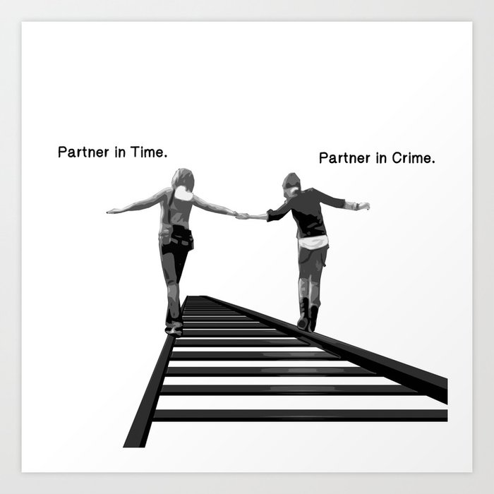 Partner in Time, Partner in Crime, Max Caulfield and Chloe Price Train Tracks Art Print