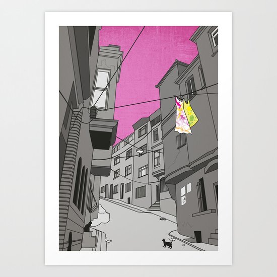 Historical Street View Art Print