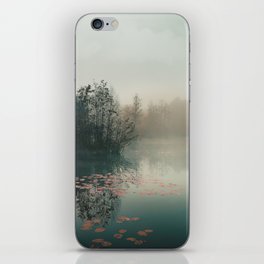 Misty Lake in Autumn iPhone Skin